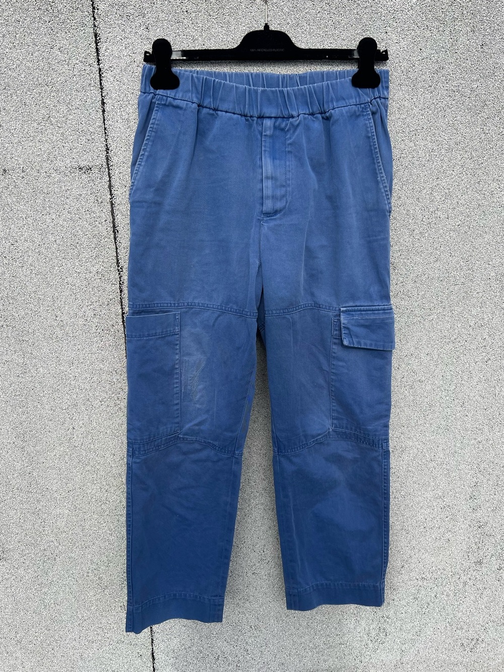 Kenzo Blue Cargo Pants with Elastic Waist